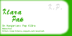 klara pap business card